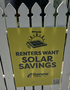 Renters want solar too - join Renew Australia for All